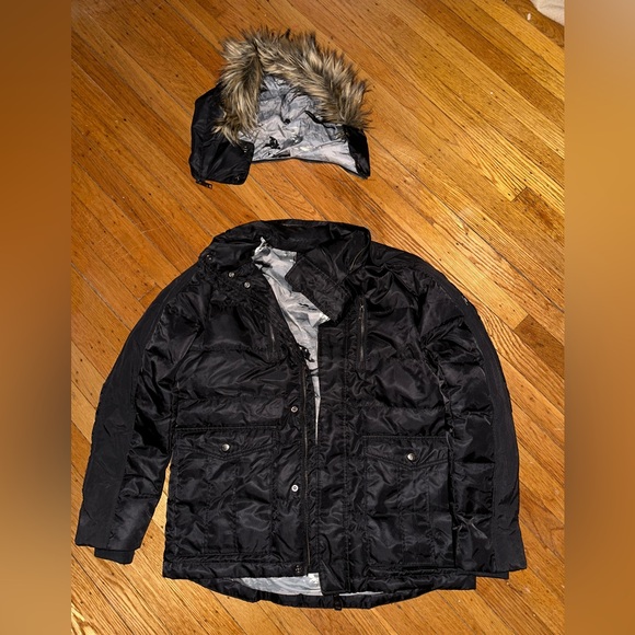Armani Exchange Hooded Fur Parka Jacket Mens (S) - Picture 6 of 11